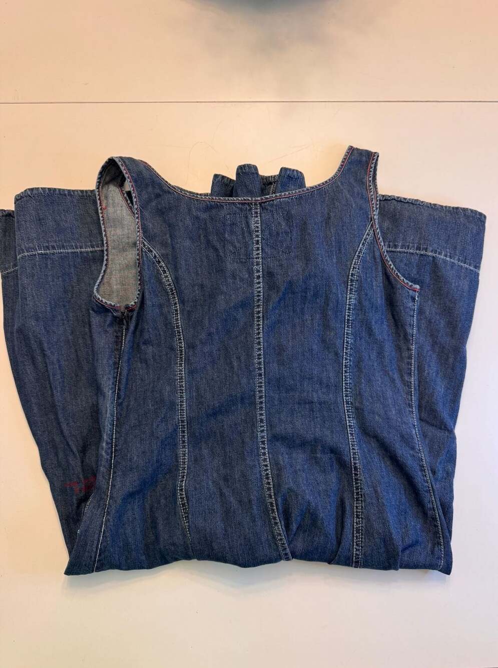 Vintage Lauren Jeans Co. Nautical Denim Lace-Up Flare Dress - Picture 5 of 6
